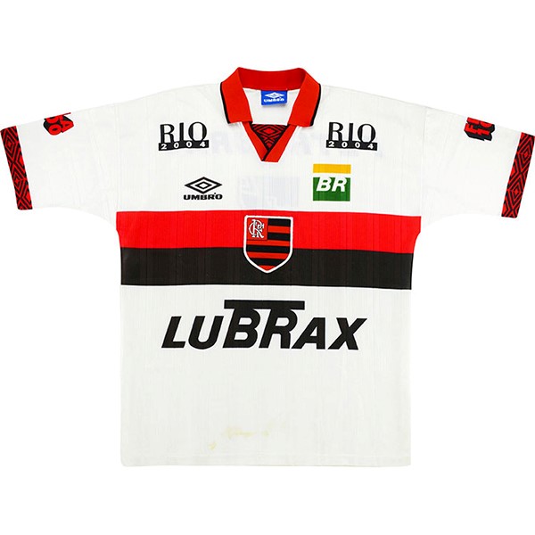 Tailandia Camiseta Flamengo Segunda Equipación Retro 1995 1996 Blanco